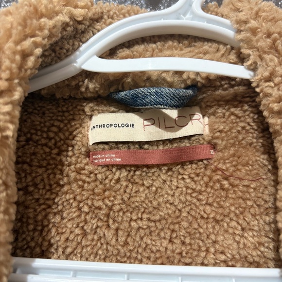 Anthropologie Pilcro Sherpa-Lined Denim Jacket. - Picture 3 of 6